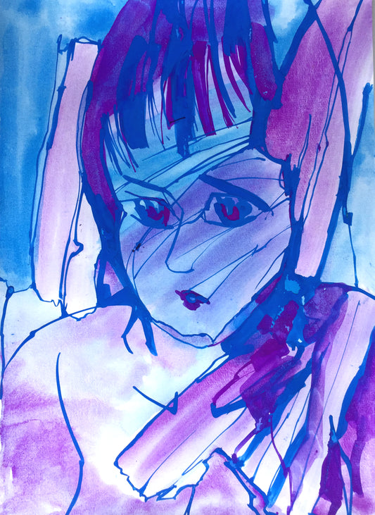 06 Flowing line, running paintbrush, growing heart